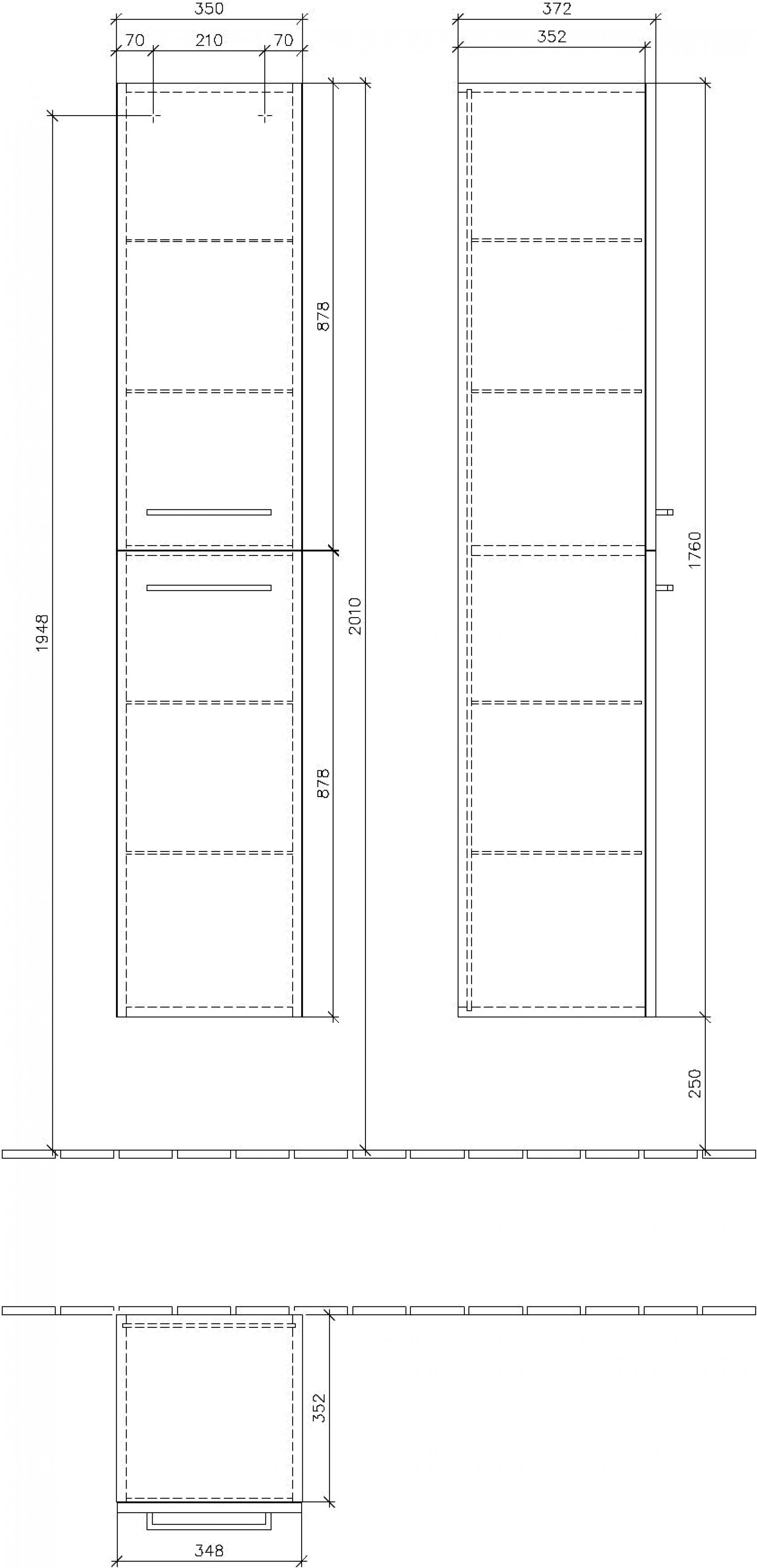 Шкаф-пенал Villeroy & Boch Avento 35 crystal white L