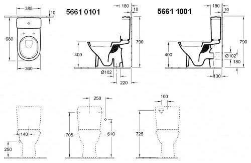 Напольный унитаз Villeroy&Boch O.novo 5661 0101