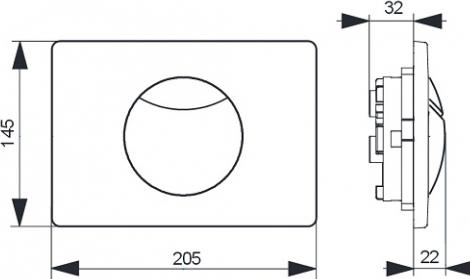 Комплект Villeroy & Boch O Novo 5660 D0 01 кнопка хром