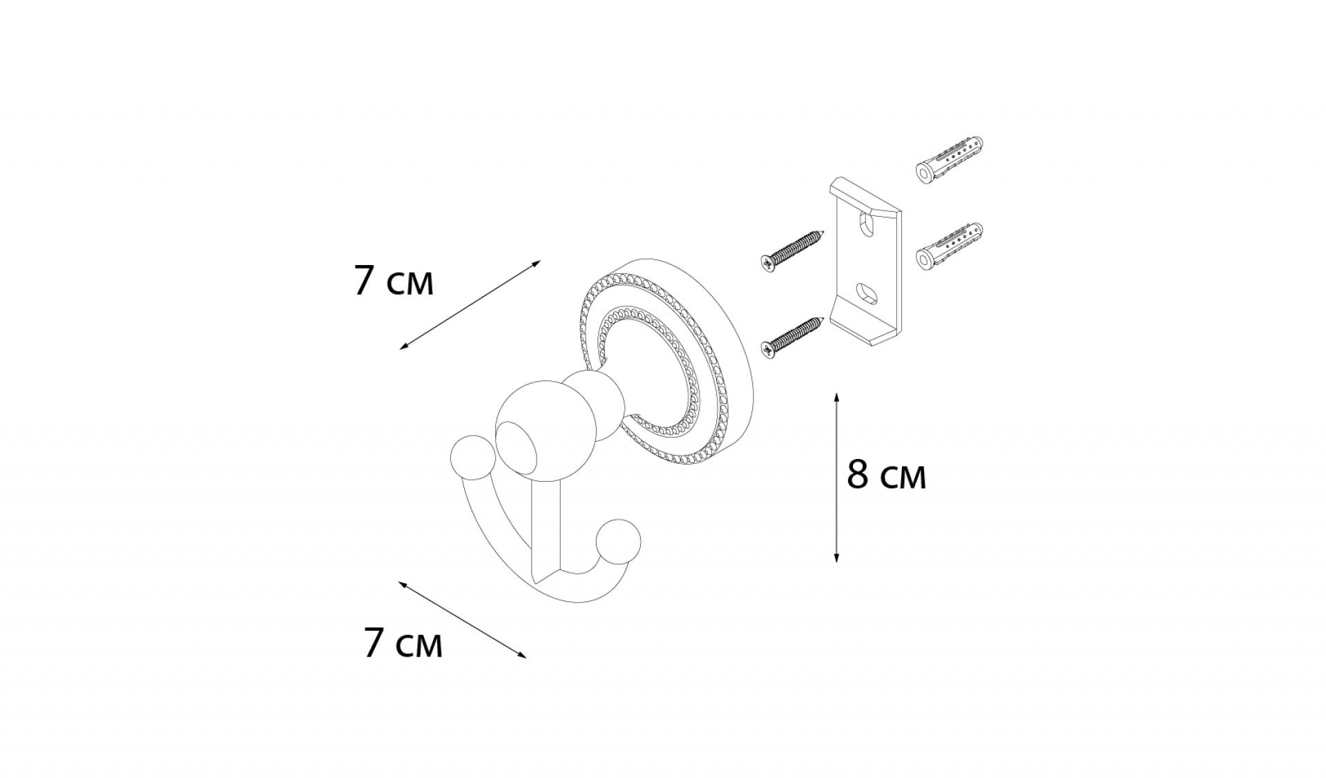 Крючок FIXSEN Antik двойной FX-61105A