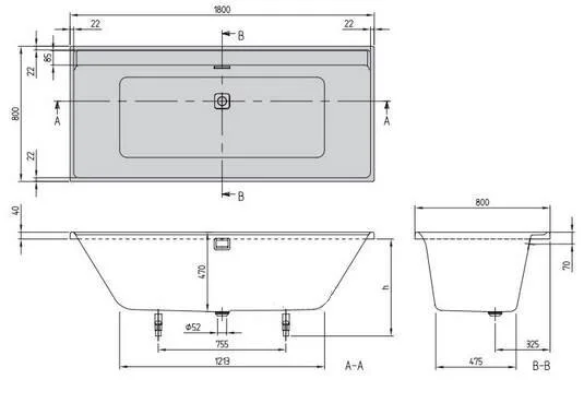 Акриловая ванна Villeroy & Boch Collaro UBA180COR2DV-01 белый