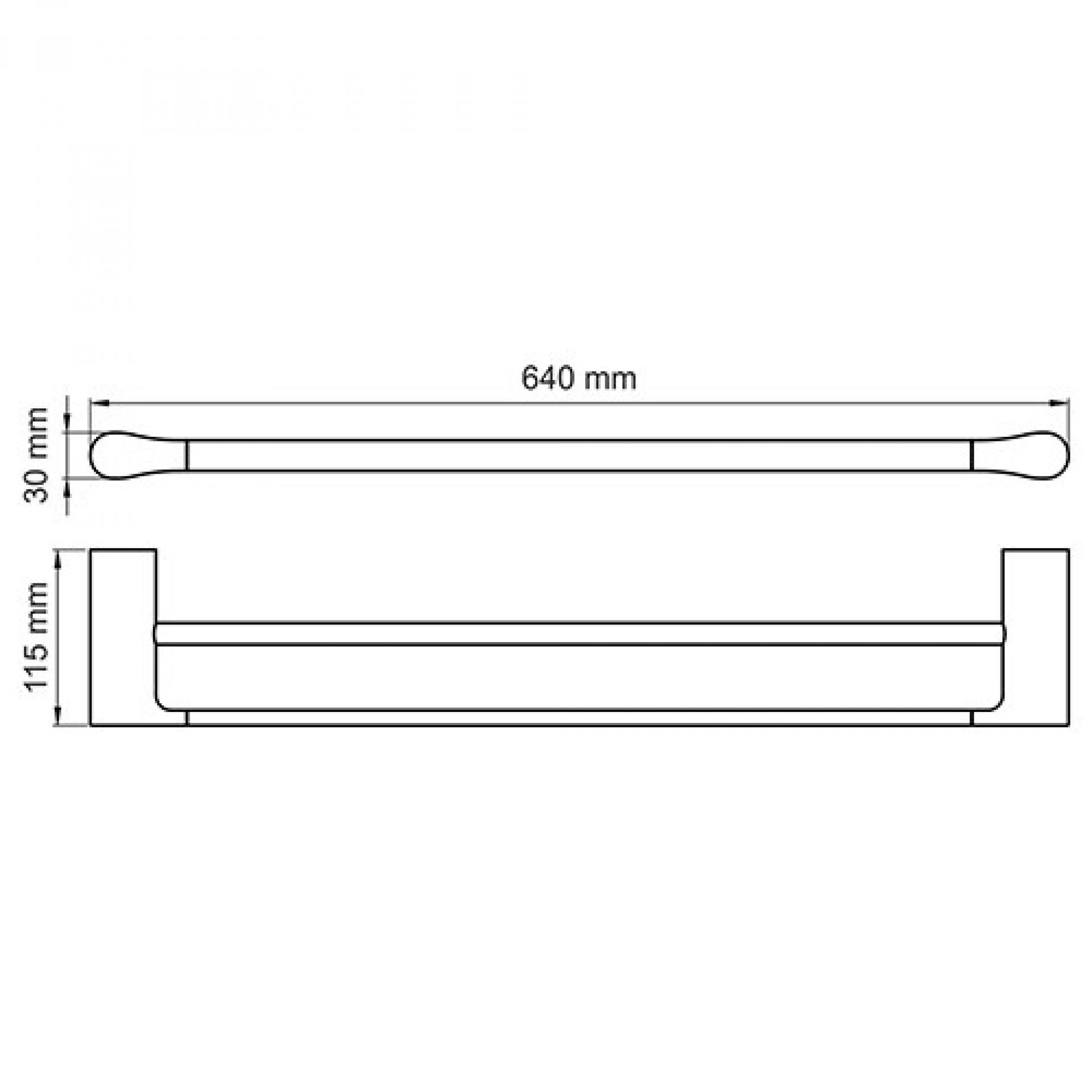 Полотенцедержатель 64 см WasserKRAFT Elbe K-7240, черный