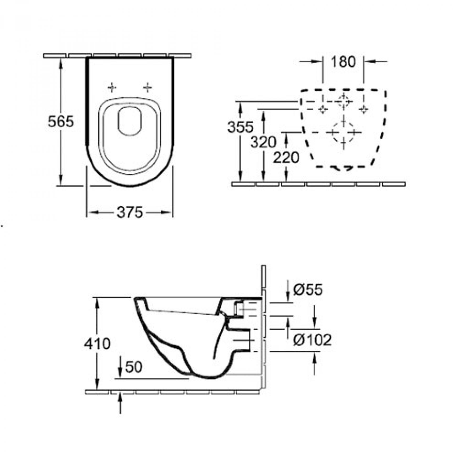 Подвесной унитаз Villeroy & Boch Subway 66001001