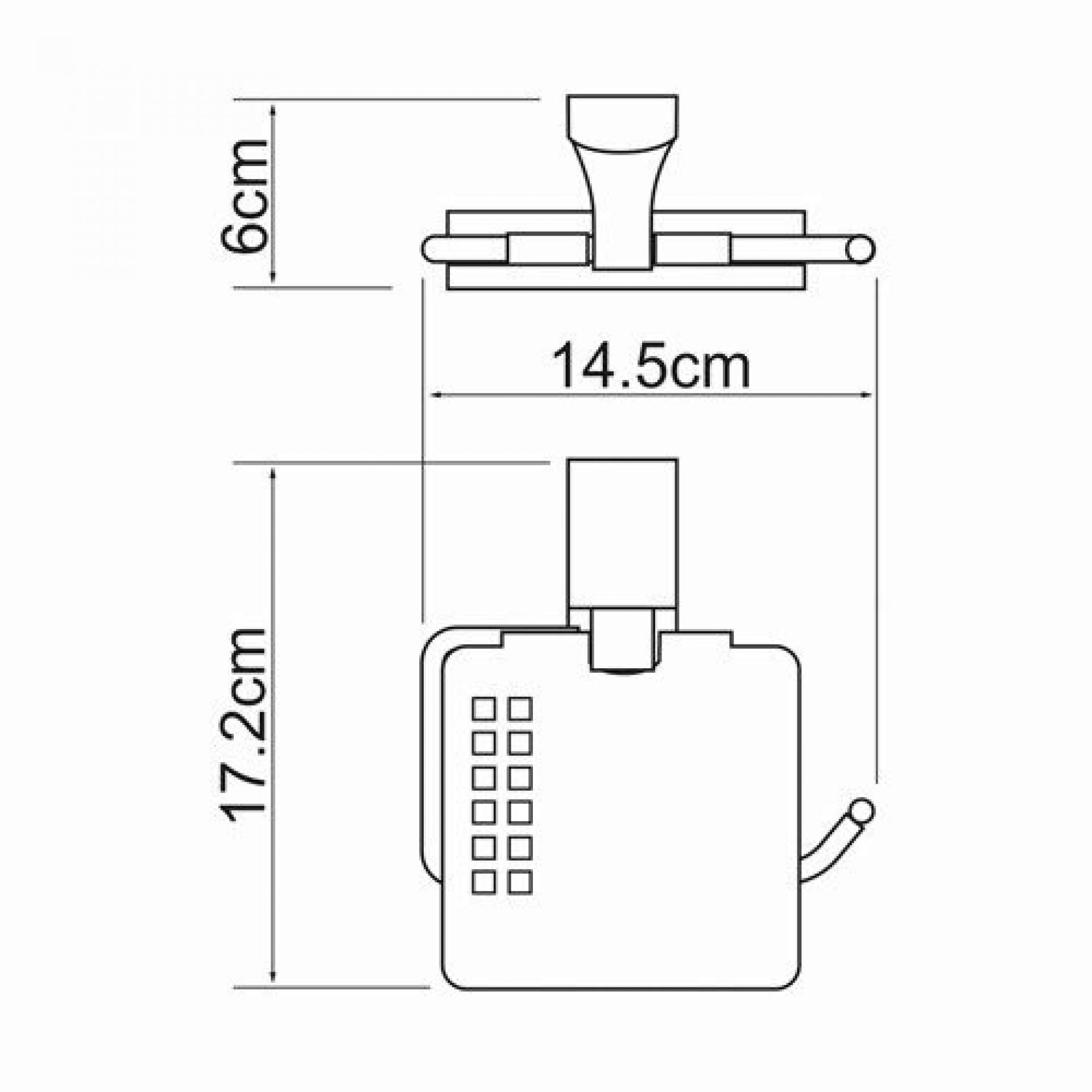 Держатель туалетной бумаги WasserKRAFT Leine K-5025W, белый/хром