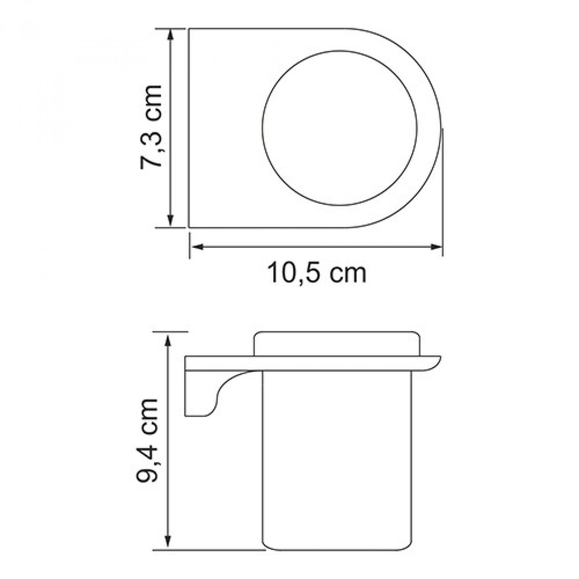 Стакан WasserKRAFT Kammel K-8328, хром