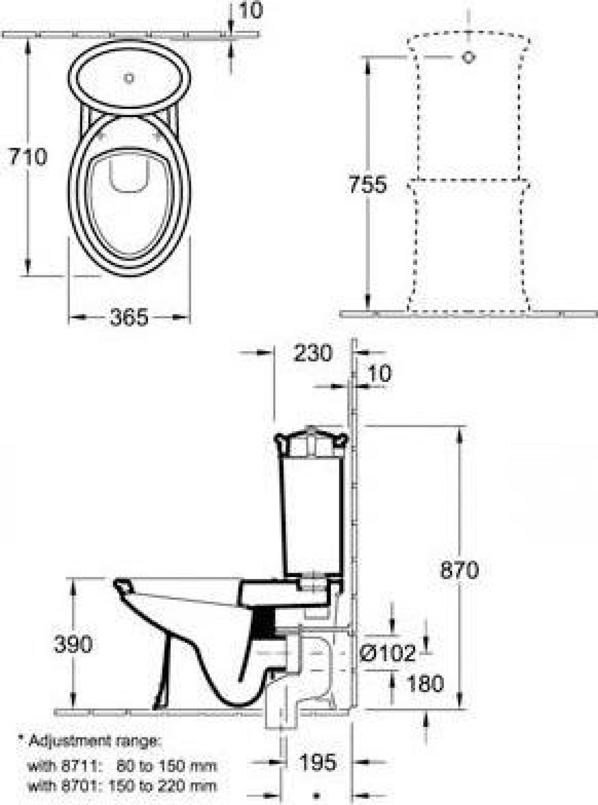 Напольный унитаз Villeroy & Boch Amadea 7695 10R1 alpin с бачком 7795 11 R1 alpin