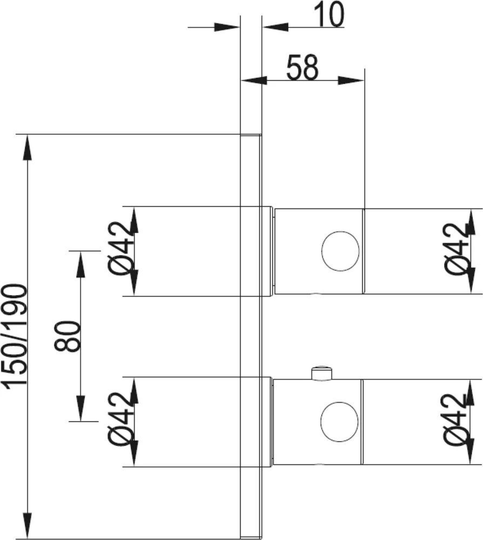 Термостат для ванны с душем Villeroy & Boch TVD00000100061, хром