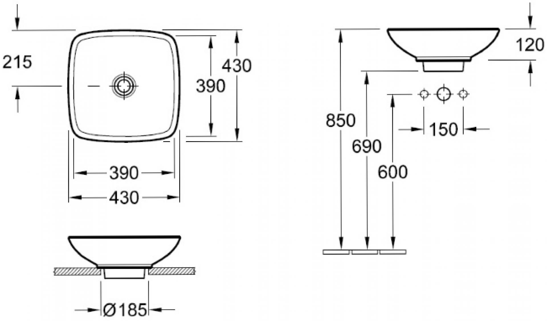 Рукомойник Villeroy & Boch Loop & Friends 5149 10 01 alpin