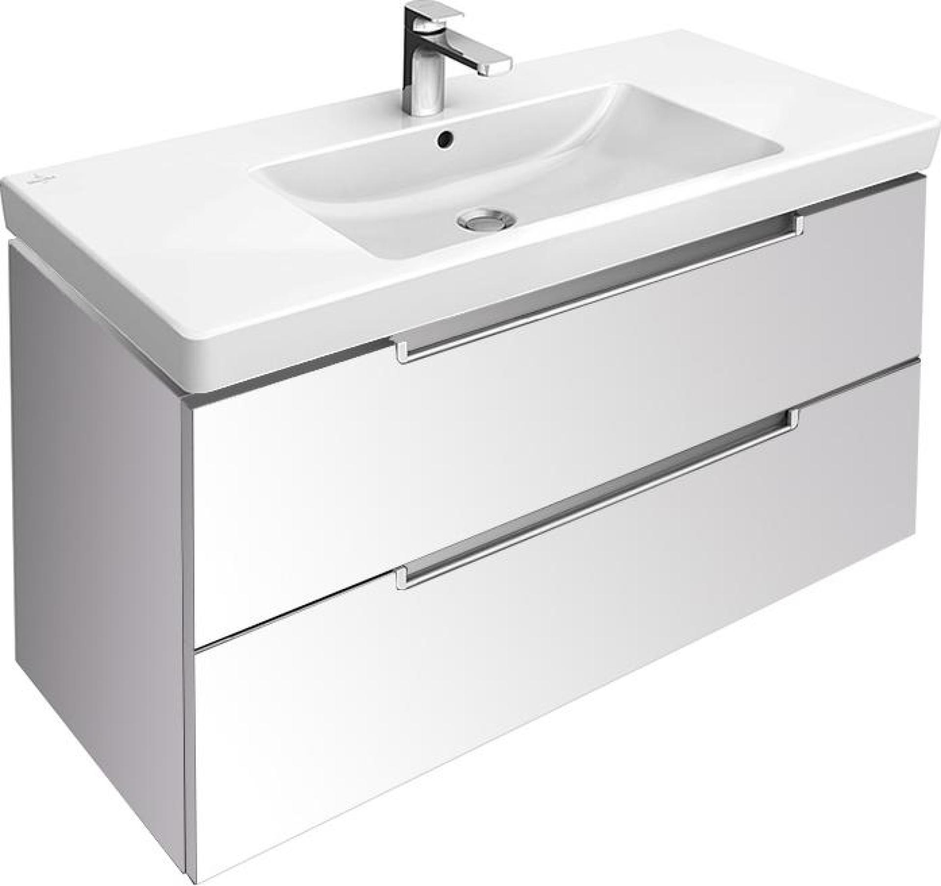 Тумба с раковиной Villeroy & Boch Subway 2.0 100 glossy white