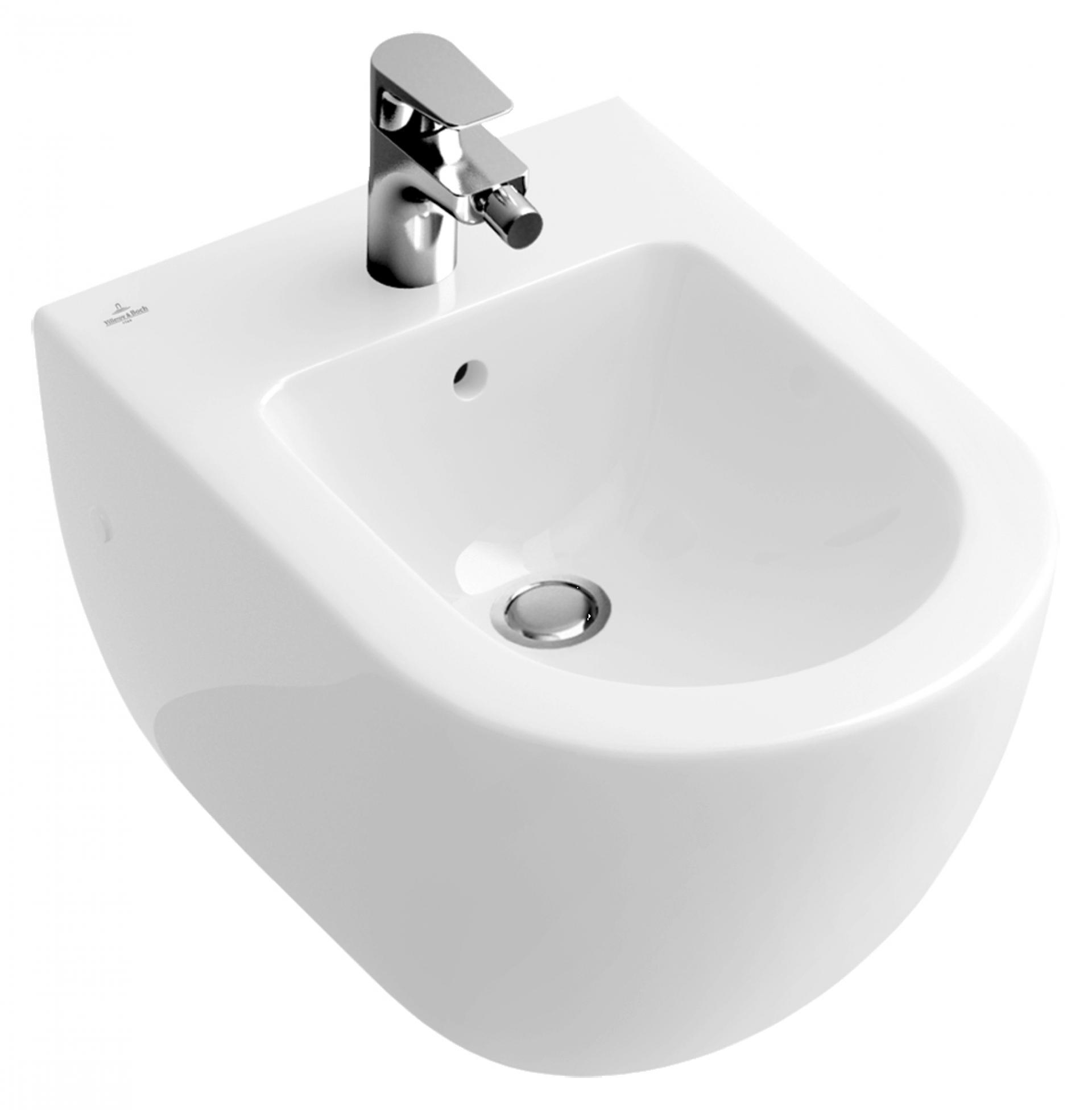 Биде подвесное Villeroy & Boch Subway 7400 00R1 alpin Сeramicplus