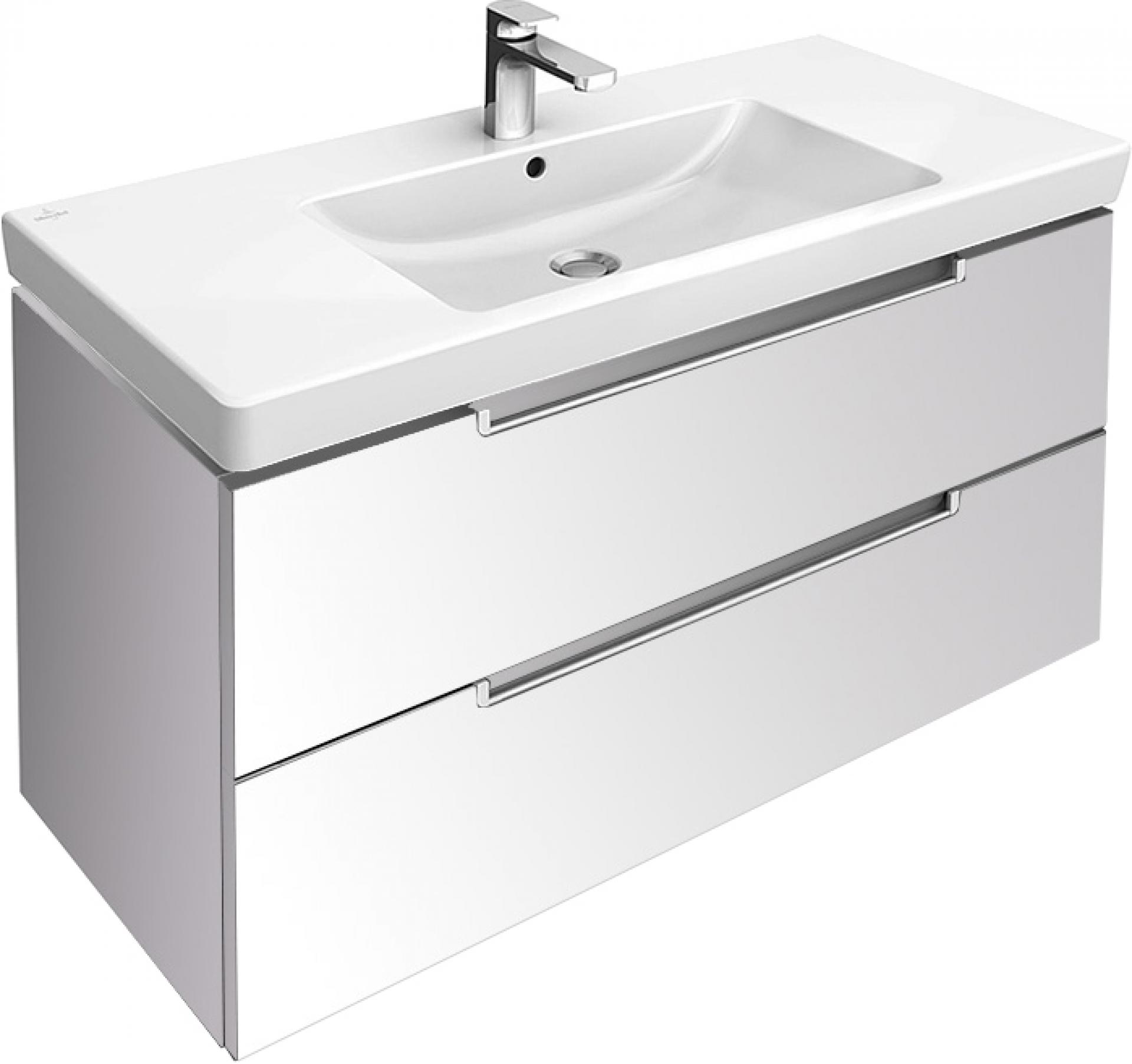 Тумба с раковиной Villeroy & Boch Subway 2.0 100 glossy white