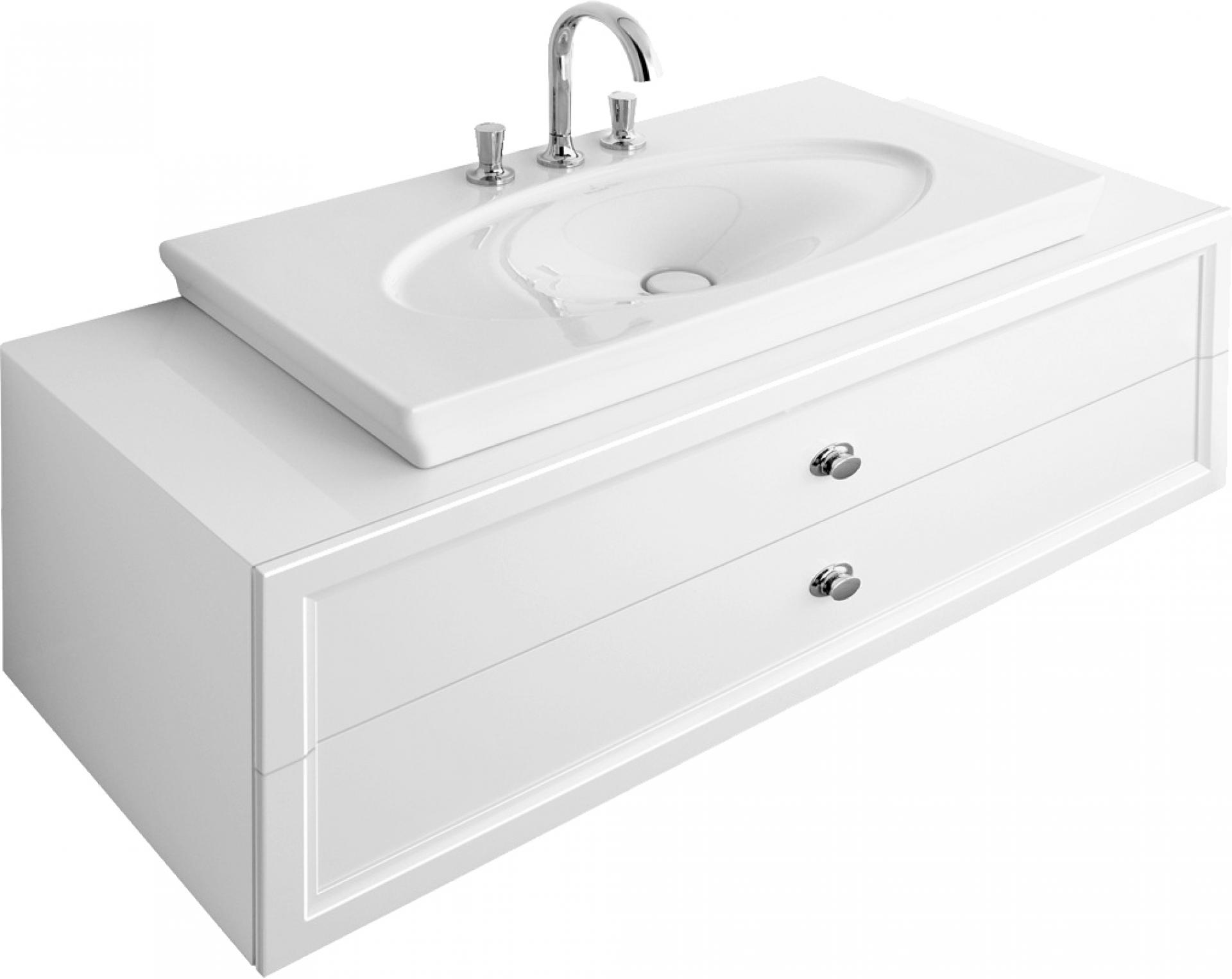 Тумба для комплекта Villeroy & Boch La Belle A58310DJ 135 white brilliant с 2 ящиками