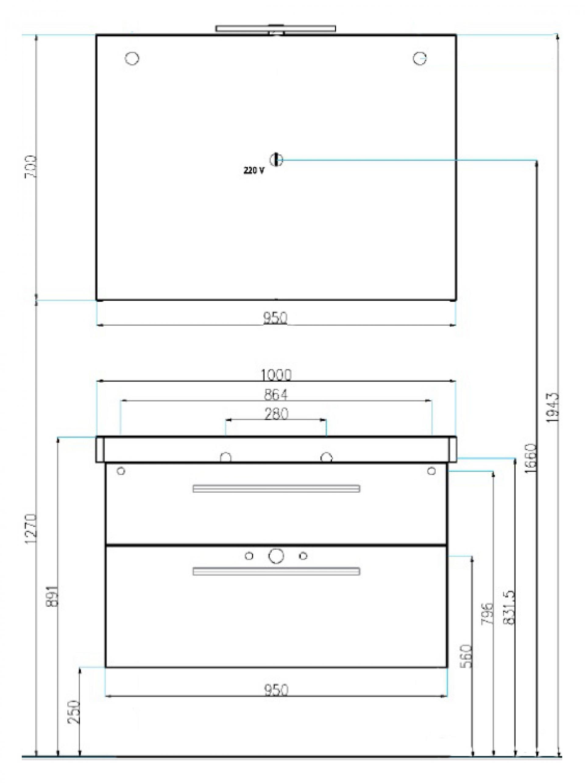 Мебель для ванной Villeroy & Boch 2DAY2 100 белая