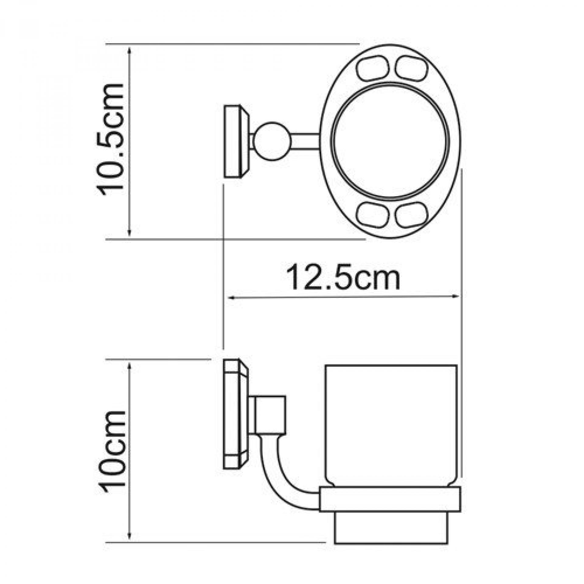 Подстаканник одинарный Wasserkraft Oder 3028