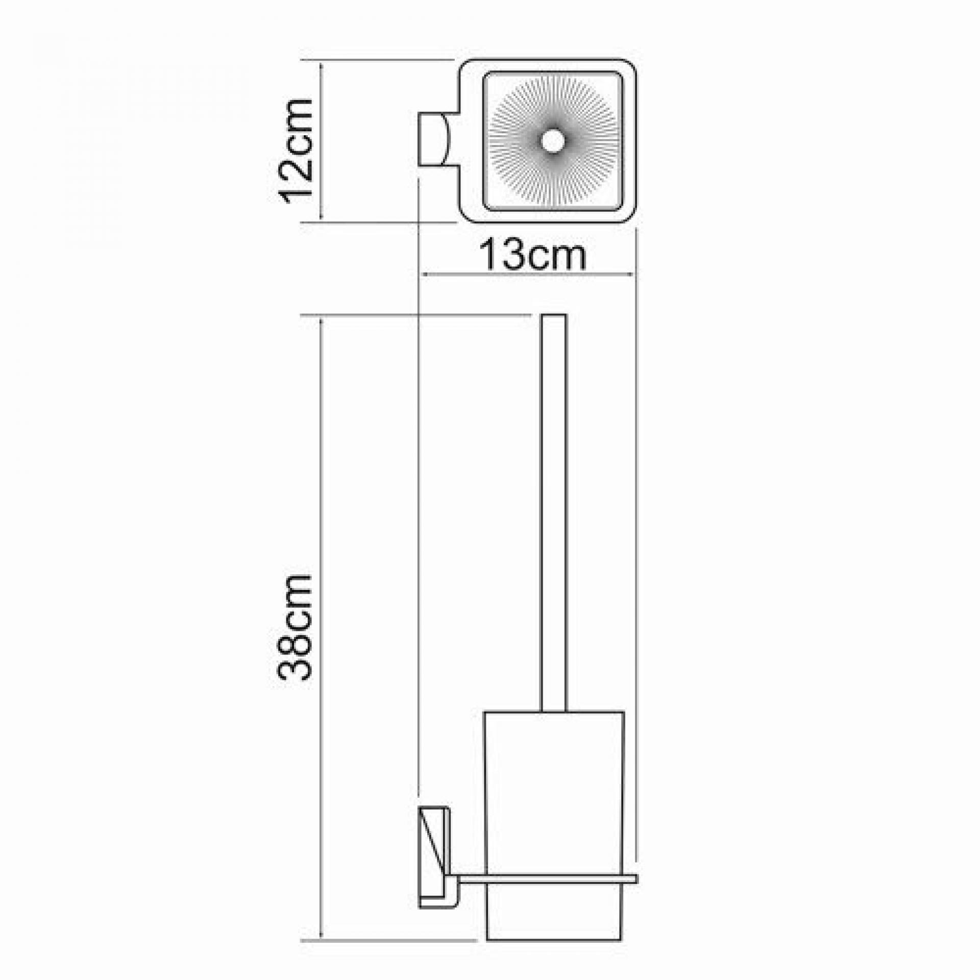 Ершик WasserKRAFT Leine K-5027W, белый/хром