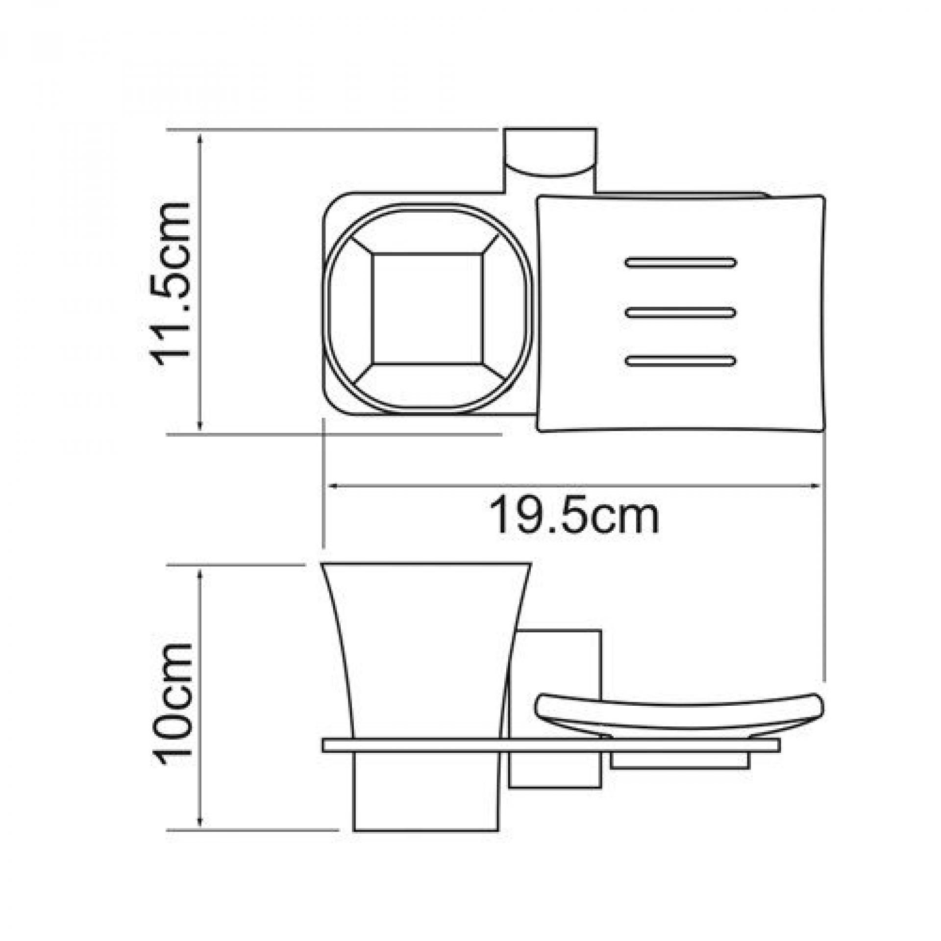 Держатель стакана и мыльницы Wasserkraft Leine 5026