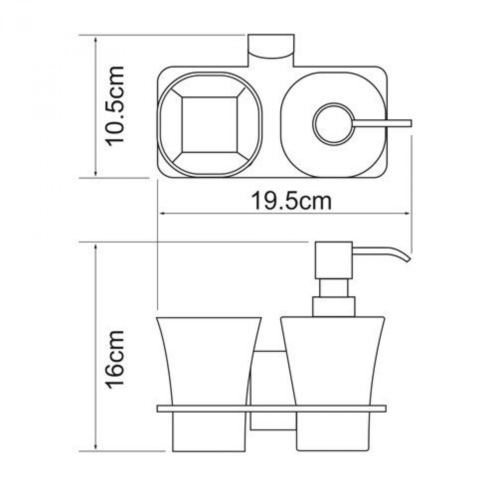 Держатель дозатора и стакана Wasserkraft Leine 5089