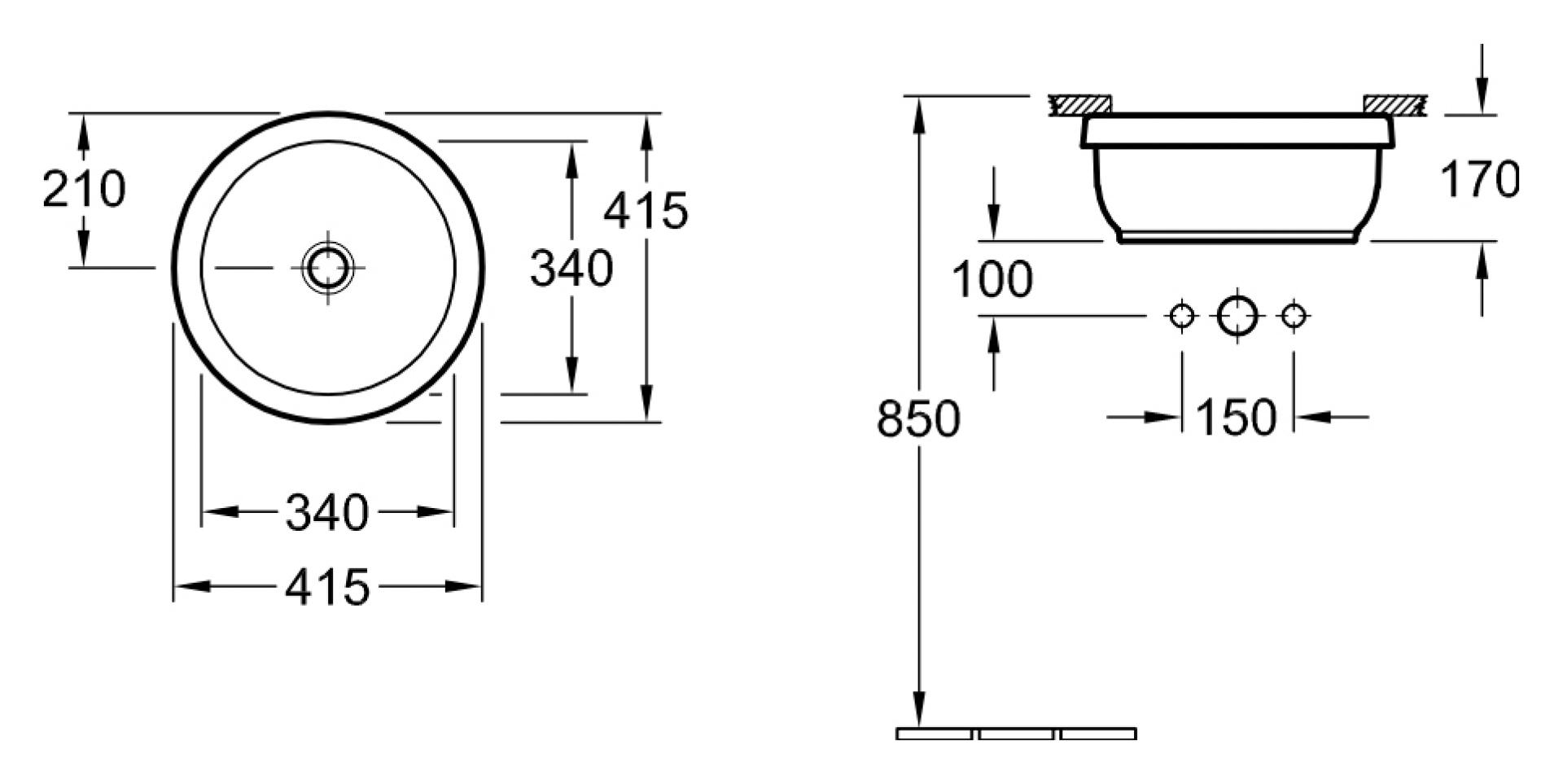 Рукомойник Villeroy & Boch Architectura 4175 40 01 alpin