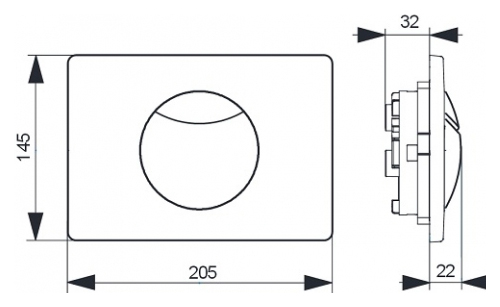 Комплект Villeroy & Boch O Novo 5660 D0 01 кнопка хром