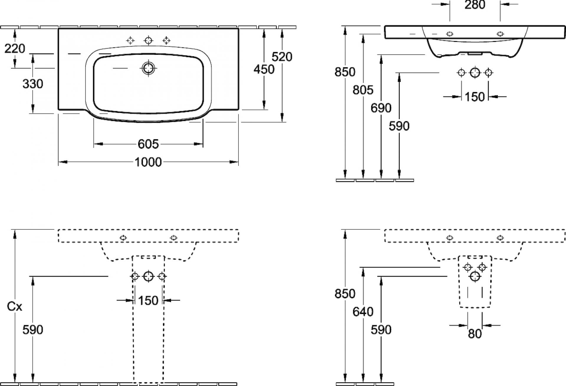 Раковина Villeroy & Boch Sentique 5142 A0 R1 alpin ceramicplus