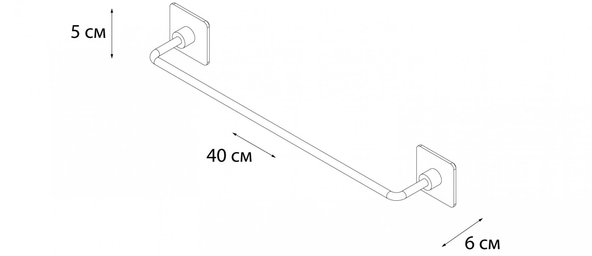 Полотенцедержатель FIXSEN Square трубчатый FX-93101