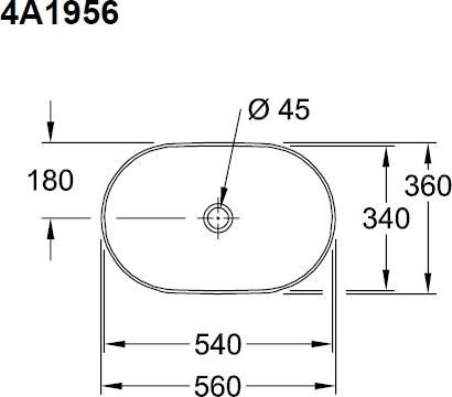 Раковина накладная Villeroy & Boch Collaro 4A1956R1, белый