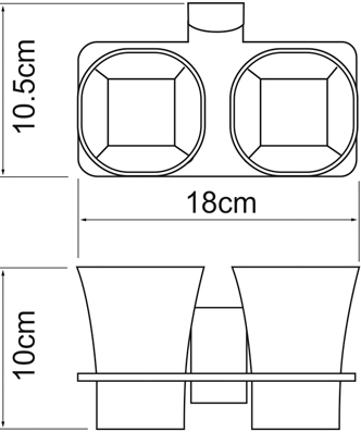 Подстаканник двойной Wasserkraft Exter 5228D