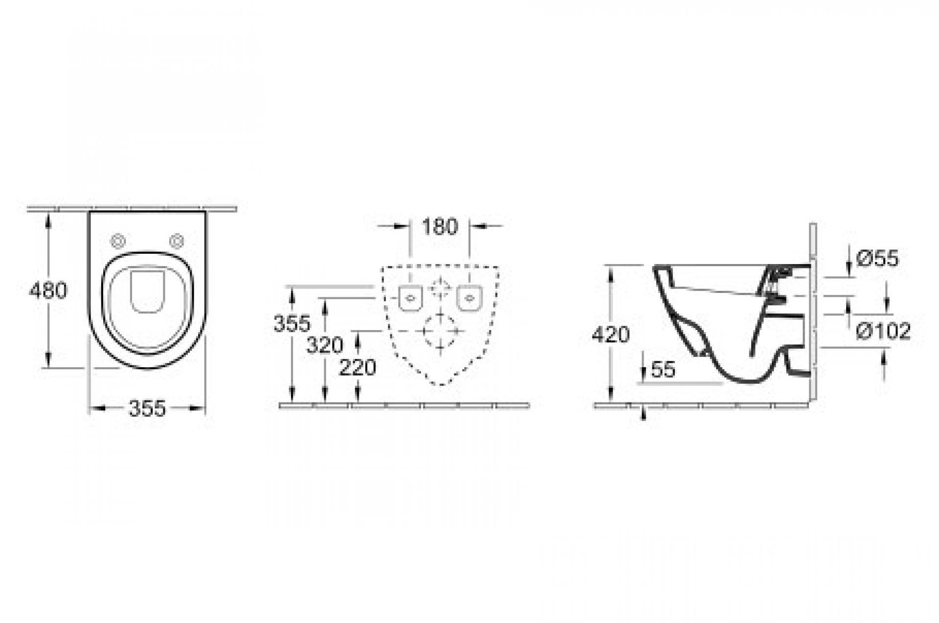 Унитаз подвесной Villeroy & Boch Subway 2.0 5606 1001 укороченный alpin