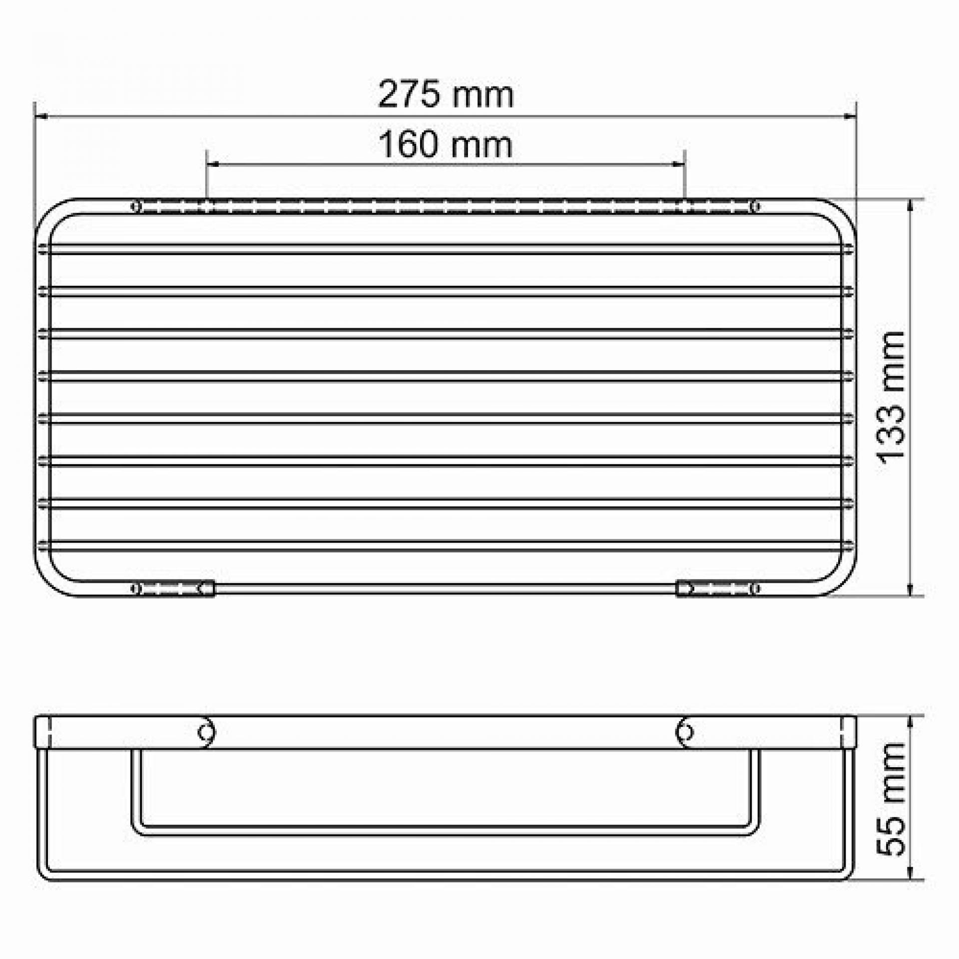 Полка WasserKRAFT K-72222, хром