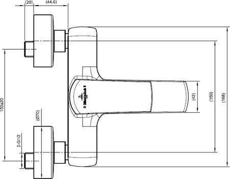 Смеситель Villeroy & Boch Subway 2.0 TVT10200300061 для ванны с душем, хром