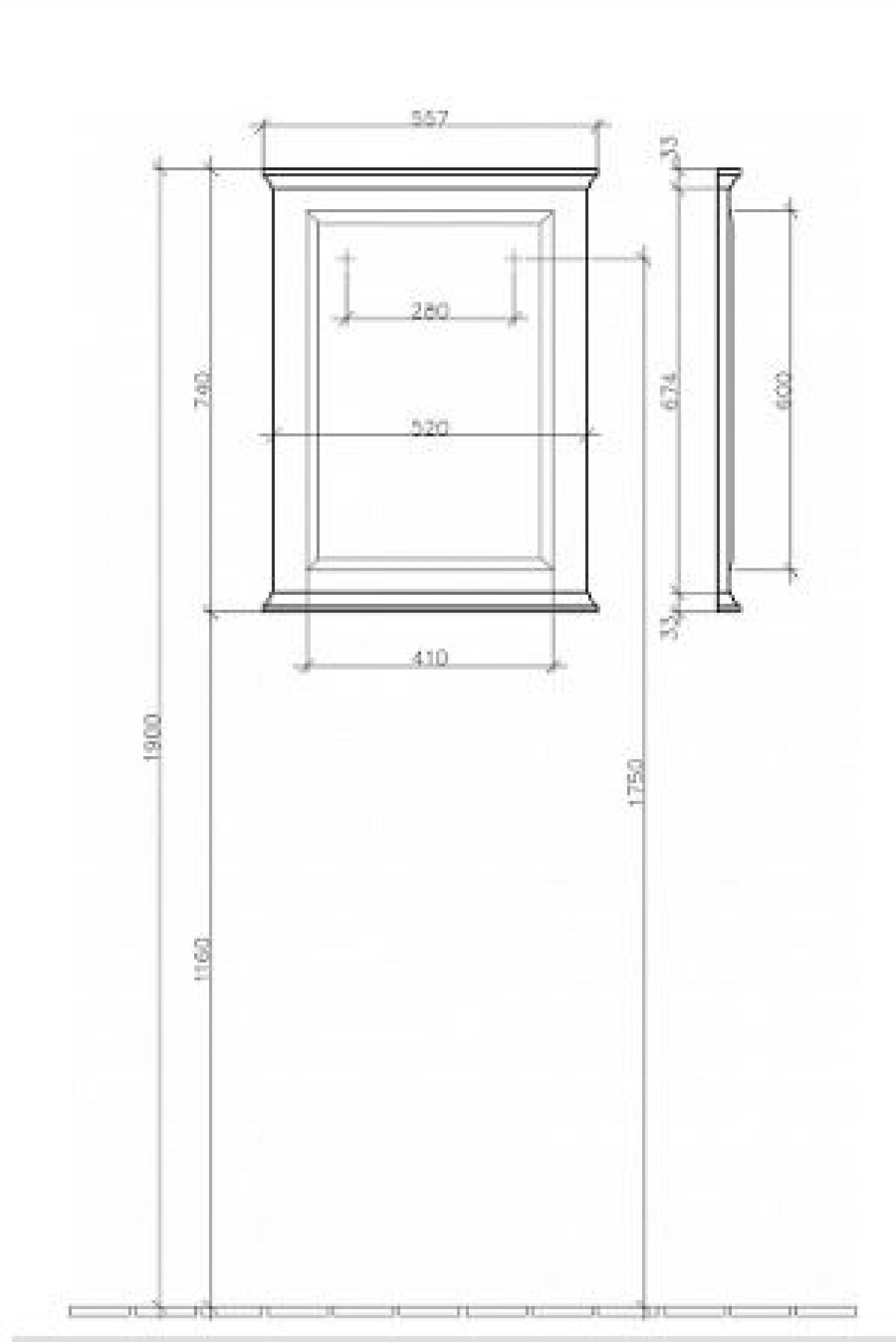 Зеркало Villeroy & Boch Hommage 85650000 56 см.орех