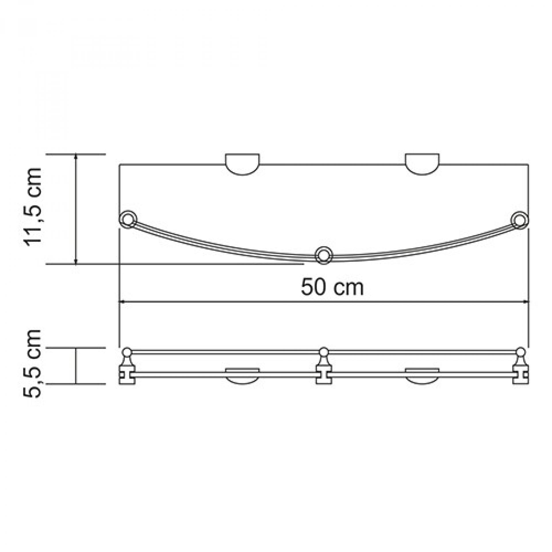 Полка WasserKRAFT Kammel K-8344, хром