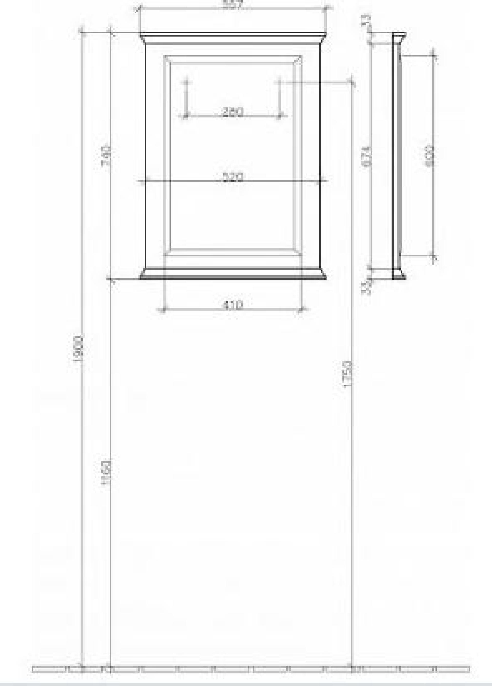 Зеркало Villeroy & Boch Hommage 85650000 56 см.орех