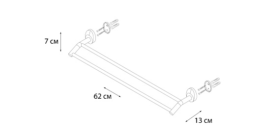 Полотенцедержатель FIXSEN Europa трубчатый 2-ой FX-21802
