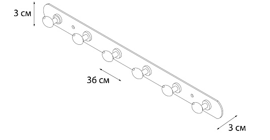 Планка FIXSEN 6 крючков FX-1416