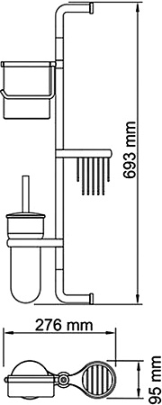 Стойка настенная Wasserkraft 1458