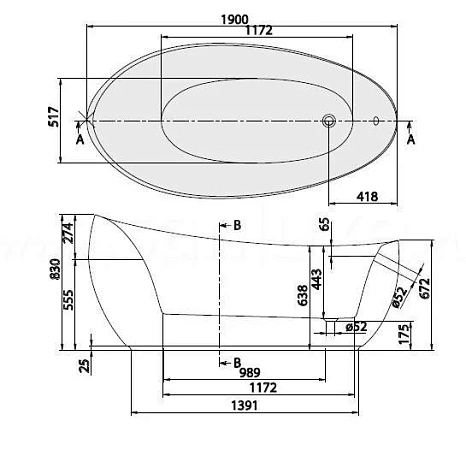 Квариловая ванна Villeroy & Boch Aveo UBQ194AVE9T1V-01 белый