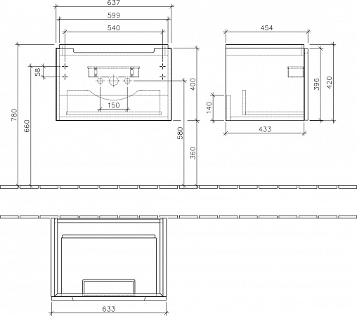 Мебель для ванной Villeroy & Boch Subway 2.0 65 glossy white