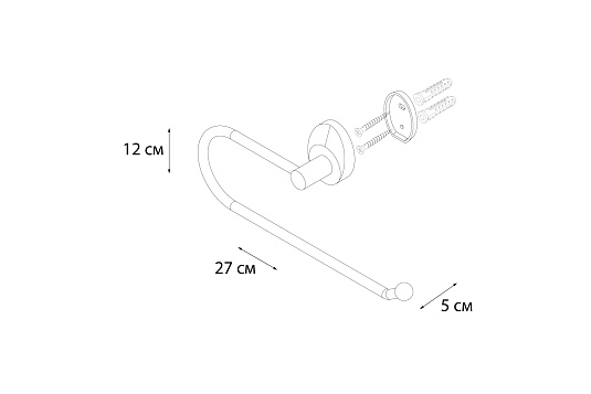 Полотенцедержатель FIXSEN Europa кольцо FX-21811A