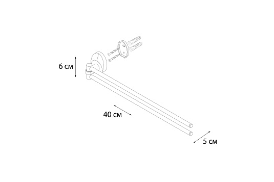 Полотенцедержатель FIXSEN Europa рога 2-ой FX-21802A