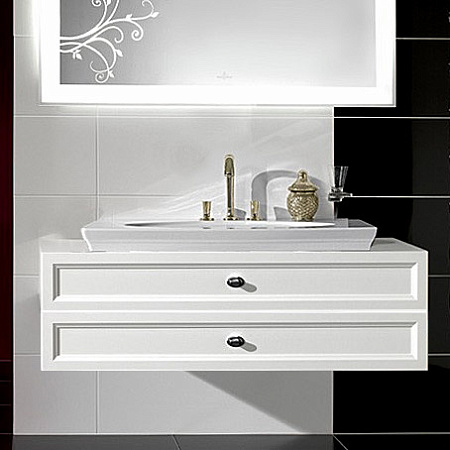 Тумба для комплекта Villeroy & Boch La Belle A58310DJ 135 white brilliant с 2 ящиками