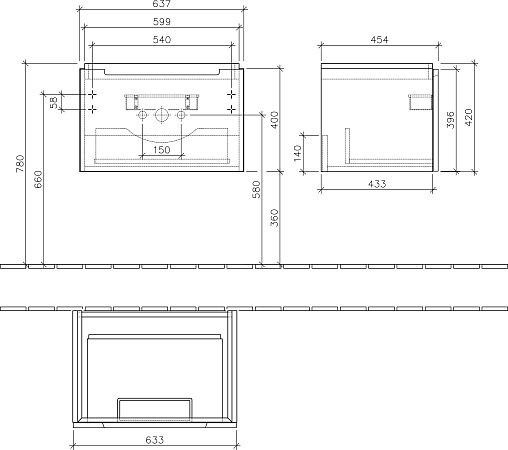 Мебель для ванной Villeroy & Boch Subway 2.0 65 glossy white