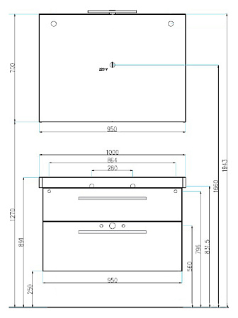 Мебель для ванной Villeroy & Boch 2DAY2 100 белая