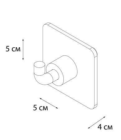 Крючок FIXSEN Square одинарный FX-93105