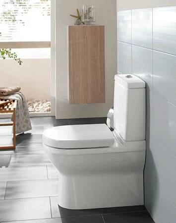 Напольный унитаз Villeroy&Boch O.novo, крышка микролифт, 56581001/5788S101/9M38S101