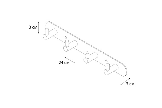 Планка FIXSEN Hotel 4 крючка FX-31005-4