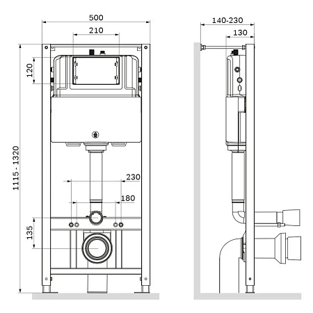 Инсталляция Am.Pm Pro c унитазом Villeroy&Boch O.novo 5660H101, подвесной, сиденье микролифт, комплект