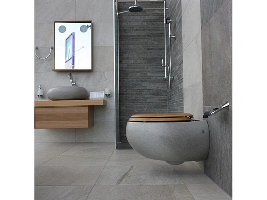 Подвесной унитаз Villeroy&Boch Pure Stone 5670 10U9 серый камень